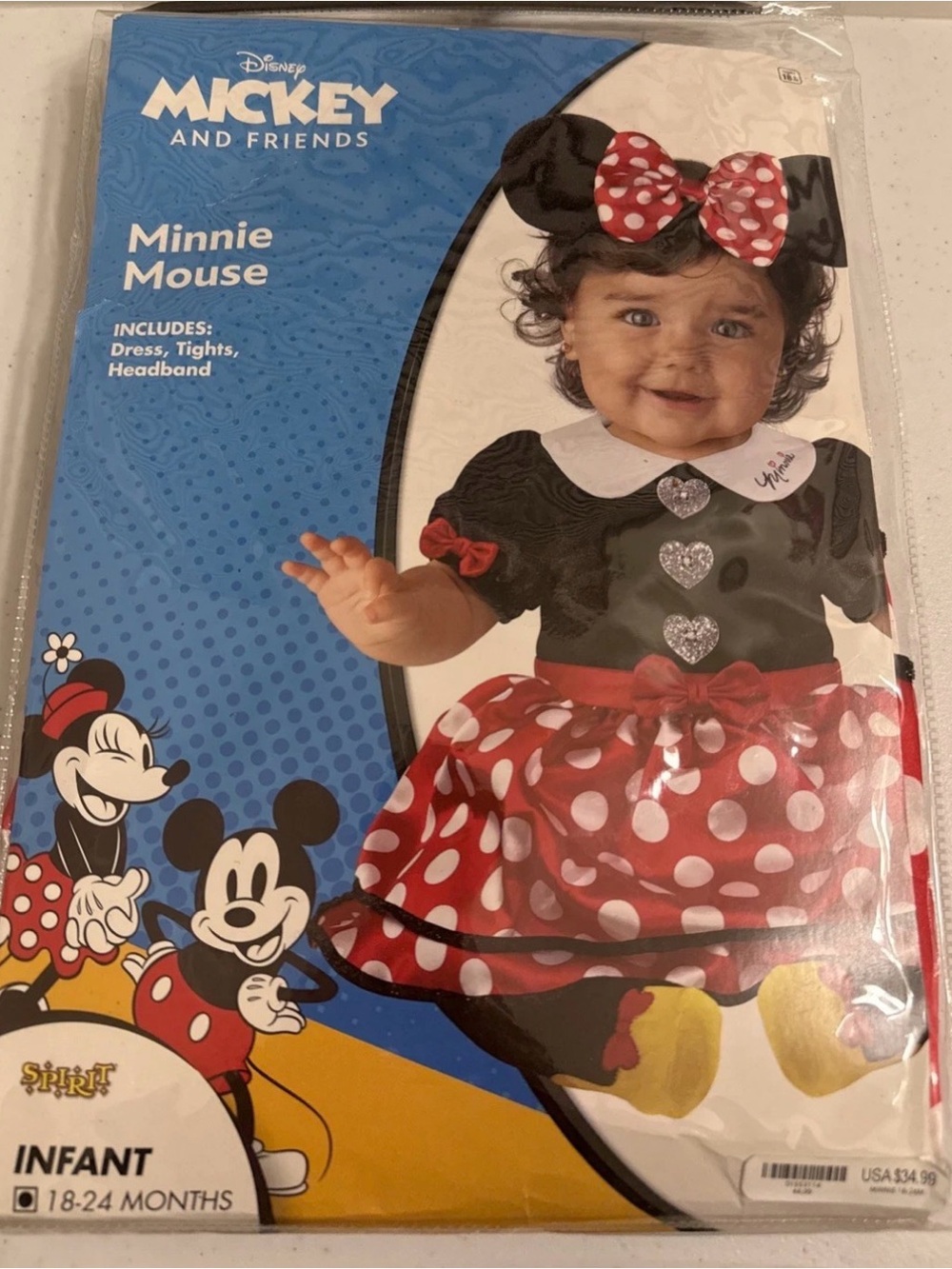 Spirit Disney Minnie Mouse Infant Costume 18-24 Months